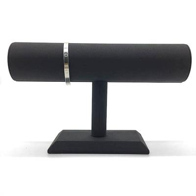 China Wholesale Custom Necklace Gray Leather Jewelry Display Stand XIANGYU Fashion Factory T-bar Bracelet Bangle for sale