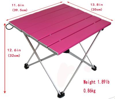 China Lightweight Portable Easy Carry Outdoor Picnic Garden Aluminum Folding Table for sale