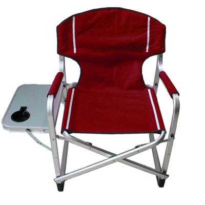 China Easy Carry Portable Aluminum Outdoor Lightweight Director Chair with Folding Side Table for Beach Hiking Fishing Camping Chair for sale