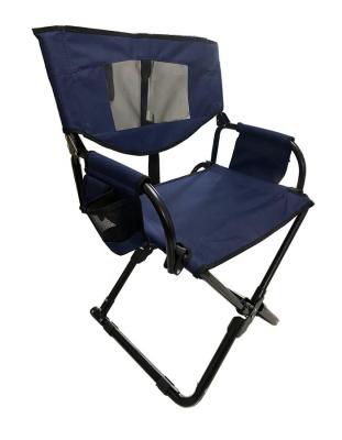 China Metal Fabric Mesh Fold High Quality Adjustable Folding Easy-carry Camping Manager Chair for sale