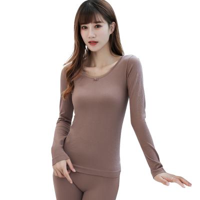 China New design QUICK DRY seamless body thermal underwear lace collar suit in autumn and winter for sale