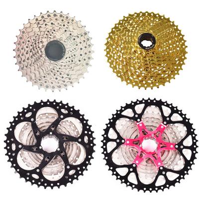 China SUN 10 Speed MTB Flywheel 11-50T Road Cycle Bike Silver Gold Cassette Cassette Dropout Sprockets For Cycling Accessories for sale
