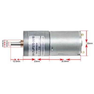 China Hot Sale OD 4MM Shaft 25GA370 Totally Enclosed Speed Reducer For Electric Motor Gear Reducer For Led Light for sale