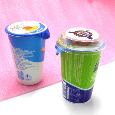 China 180ml Cold Drink PE Coating Paper Yogurt Cup Food Grade With Foil Lid for sale