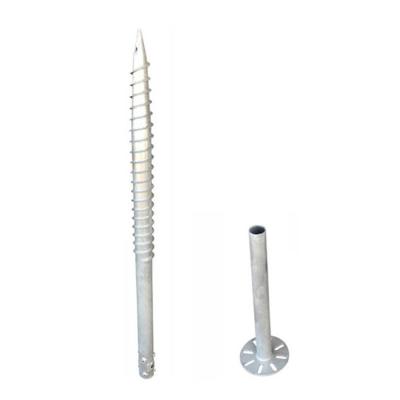 China Ground Screw Steel Hot Dipped Electric Adjustable Screw Anchor Bolt for sale