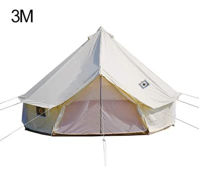 China Diagonal Bracing Type DANCHEL OUTDOOR 3m oxford bell tent camping tent glamping tent with two stove jacket stove hole for sale