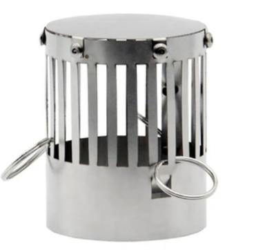 China Lighter DANCHEL Outdoor Diameter 6cm Stove Camping Tent BBQ Stainless Steel Folding Stove Rain Hat to prevent sparks from spilling for sale