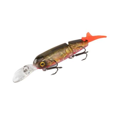 China Fishing Lure Multi Gear Attached Hard Fishing Lure 3 Section Minnow Bass Fishing Lure Soft Tail Hard Lure for sale