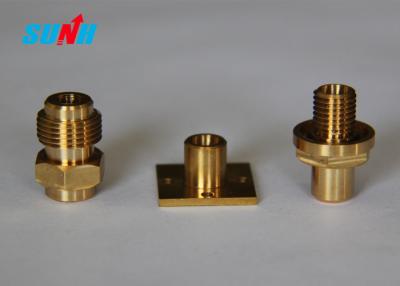 China Pieza de aluminio trabajada a máquina CNC amarilla del color, precisión de torneado de las piezas del CNC alta en venta