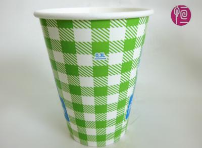 China 12oz Soda Drink Cold Paper Cups With Lid , Fully Eco Friendly Single Wall Paper Cup for sale