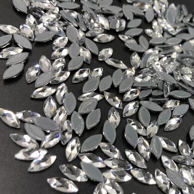 China Flatback C&Y Supplier Horse Eye Shape Hot Fix Glass Crystal Rhinestone For Nails Wholesale Price for sale