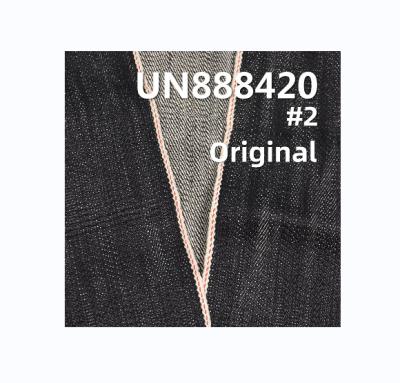 China UN888420 Shrink-resistant 20 oz heavy denim jeans dyed selvedge denim twill 100% cotton denim 29/30 inch for sale