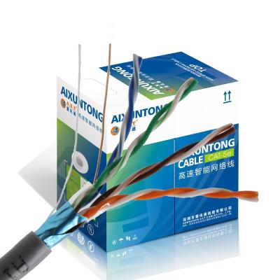 중국 305 미터 FTP Cat5e 이더넷 패치 케이블 24AWG 구리 지휘자 LAN 케이블 판매용