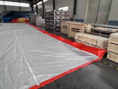 China Useful Eco-Friendly Oil Spill Silt Cover Boom Curtain for sale