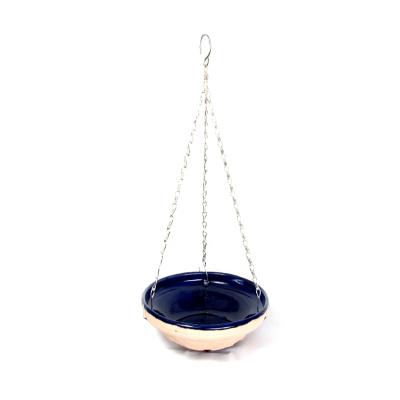 China Factory Viable Supply Large Glazed Bird Bath Feeder 28.5*28.5*6 cm for sale