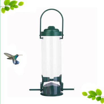 China 2021 New Viable List Plastic Green Minitype Bird Feeder 14x10.5x22.5cm for sale