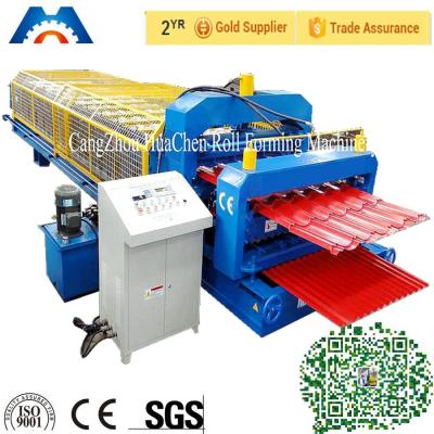 China Máquina de moldeado de rodillos de láminas metálicas 0,3 - 0,8 mm Corte hidráulico automático en venta