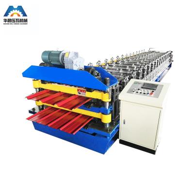China Rollo trapezoidal del panel del tejado de 5 costillas que forma el sistema de corte eléctrico de la máquina en venta