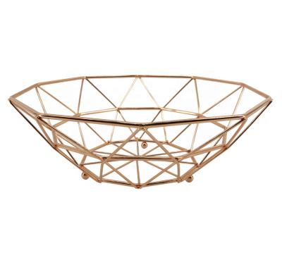 China Sustainable Modern Home Hotel Kitchen Bowl Storing Metal Vegetable Fruit Basket for sale