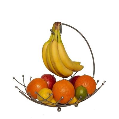 China New Viable Metal Banana Hook Hanger Rack Rack, Kitchen Fruit Basket Bowl Storage Rack for sale
