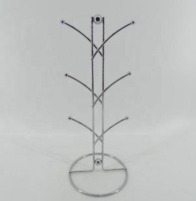 China 6 CUPS TREE TREE Tea Coffee Cup Rack Wire Rack Viable Rack Dish Rack Hanging Kitchen Storage for sale