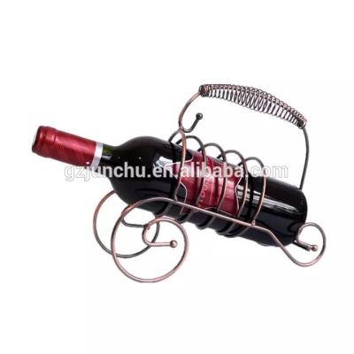 China Viable Home Decor Metal Wine Storage Bottle Bronze Wine Rack for sale