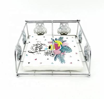 China practice & Fashionable Dish Decor Dining Kitchen Restaurant Wire Paper Napkin Holder for sale