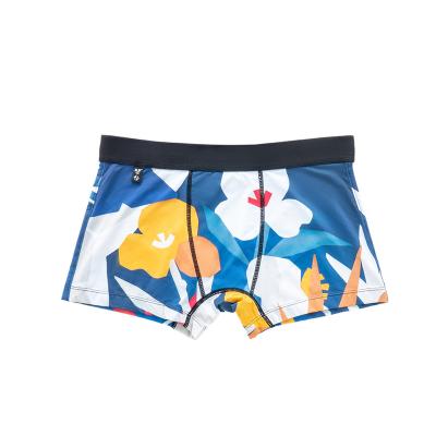 China Anti-Bacterial Wholesale Custom Logo Boxer Brief Underwear Spandex / Nylon Knit Briefs Men's Boxer Brief Underwear OEM Anti for sale