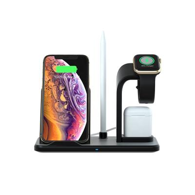 China 2020 High Speed Qi Foldable Quickly 3 in 1 Wireless Phone Charger Station for Iphone for Airpods for Apple 3 in 1 Wireless Charger for sale