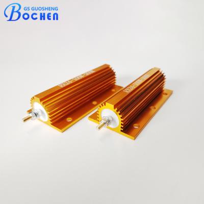 China RX24 100W High Insulation Dynamic Gold Aluminium Braking Resistor Aluminum Housed Braking Resistor for Load Equipment for sale
