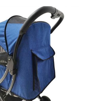 China Large Space Pet Travel Pet Stroller Double Speed Dog Stroller Viable Folding Portable Lightweight Pet Stroller Dog Carrier for sale
