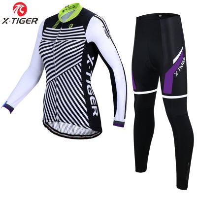 China Antibacterial Women Pro Winter Warming Tank Top Set Keep Warm Mountain Bicycle Clothing MTB Cycling Clothing Cycling Suit for sale