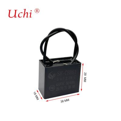 Chine CBB61 Condensateur de démarrage Moteur de ventilation à vapeur climatiseur 450V1.2/1.5/1.8/2/3/4UF à vendre