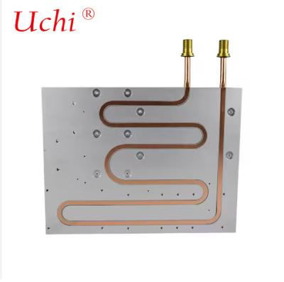 China Placa de enfriamiento de agua de tubo plano de enterramiento lleno de epoxi mecanizado por CNC en venta