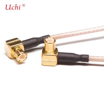 中国 IoT コアックスケーブル 50 Ohm RG316 90 度 MCX から MCX 男性ケーブル組成 販売のため