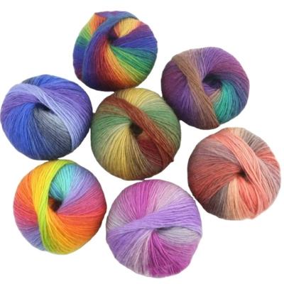 China Factory DIY knitting 100% Wool Yarn for Hand knitting wholesale shawl dyed wool yarn for sale