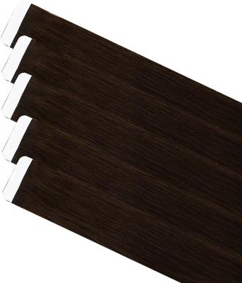 China Kinky Curl Russian Hair Extension Highlights Brown Color virgin Human Hair Double Drawn Tape In Hair Extensions for sale