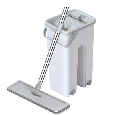 China 360 Spin Sustainable 360 Wet and Dry Wash Floor Mop Telescopic Detachable Spin Microfiber Clean Cleaning Flat Mop with Bucket for sale