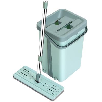 China 2021 Durable 360 Floor Cleaning Mop And Bucket Strong Water Absorption Flat Mop Wholesale Free Hand Mop Washing Dishes for sale