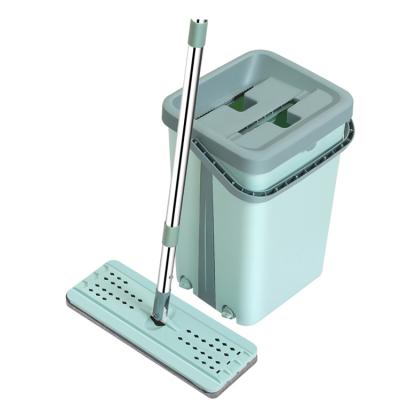 China 360 Spin Sustainable 360 Wet and Dry Wash Floor Mop Telescopic Detachable Spin Microfiber Clean Cleaning Flat Mop with Bucket for sale
