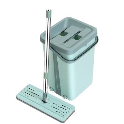 China Durable Free Removable Magic Squeeze Floor And Flat Bucket Wash Mop Water Compression for sale
