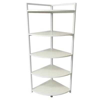 China Multifunctional Reading Room White Metal (Others) Space Saving Adjustable And Wooden Corner Stand for sale