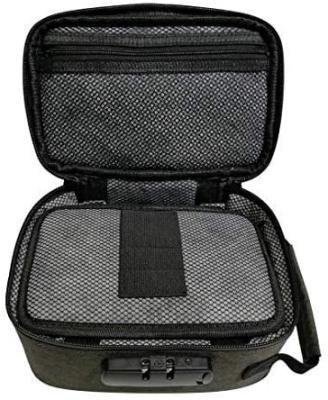 China Polyester+Carbon Liner+Carbon Lined Storage Wholesale Carry Handle Pouch Cookies Stash Lock Factory Quality Smell Bags Smell Proof Bag With Combination Lock for sale