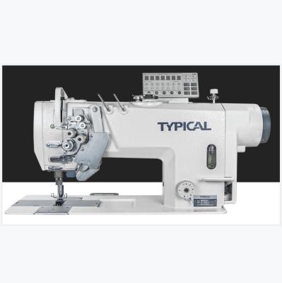 China Garment Shops Typical Double Needle GC9750 High Speed Lock Stitch Sewing Machine With Split Needle Bar for sale
