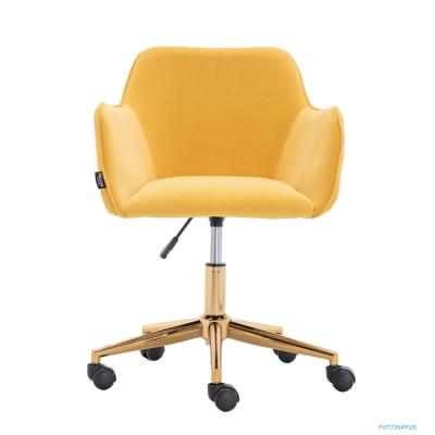 China Simple modern home office deign comfortable fashion lounge velvet chair with metal LED in goog quality for sale