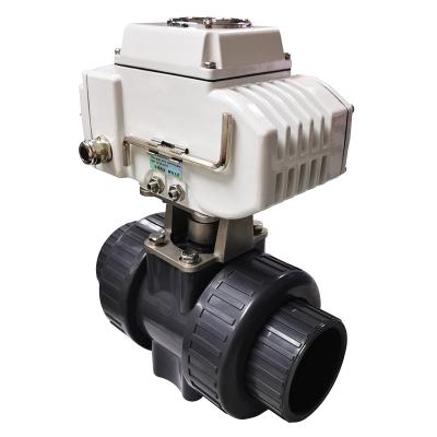China Factory Price Factory Price PVC Water Tank Genuine Union Plastic Electric Double Motor Actuator Ball Valves for sale