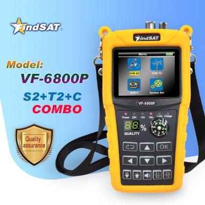 China Satellite Finder Meter DVB-S2+T2+C Combo TV Receiver Signal Meter for sale