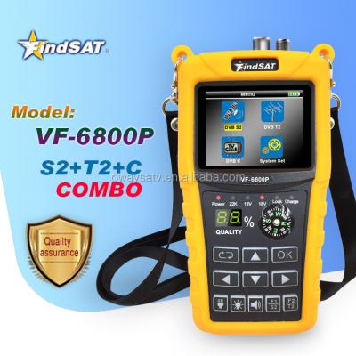 China HD satellite signal finder meter ,SAT Finder S2+T2+C Combo FindSAT VF6800 hd satellite signal finder meter for sale