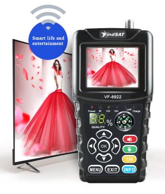 China 2021 New Satellite Finder DVB-S2 ( FindSAT VF8922 ) TV Signal Meter for sale