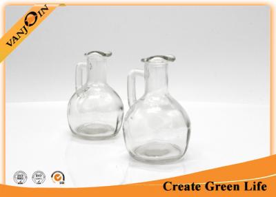 Chine bouteilles en verre rondes mignonnes de la sauce 150ml avec la poignée pour le stockage d'huile à vendre